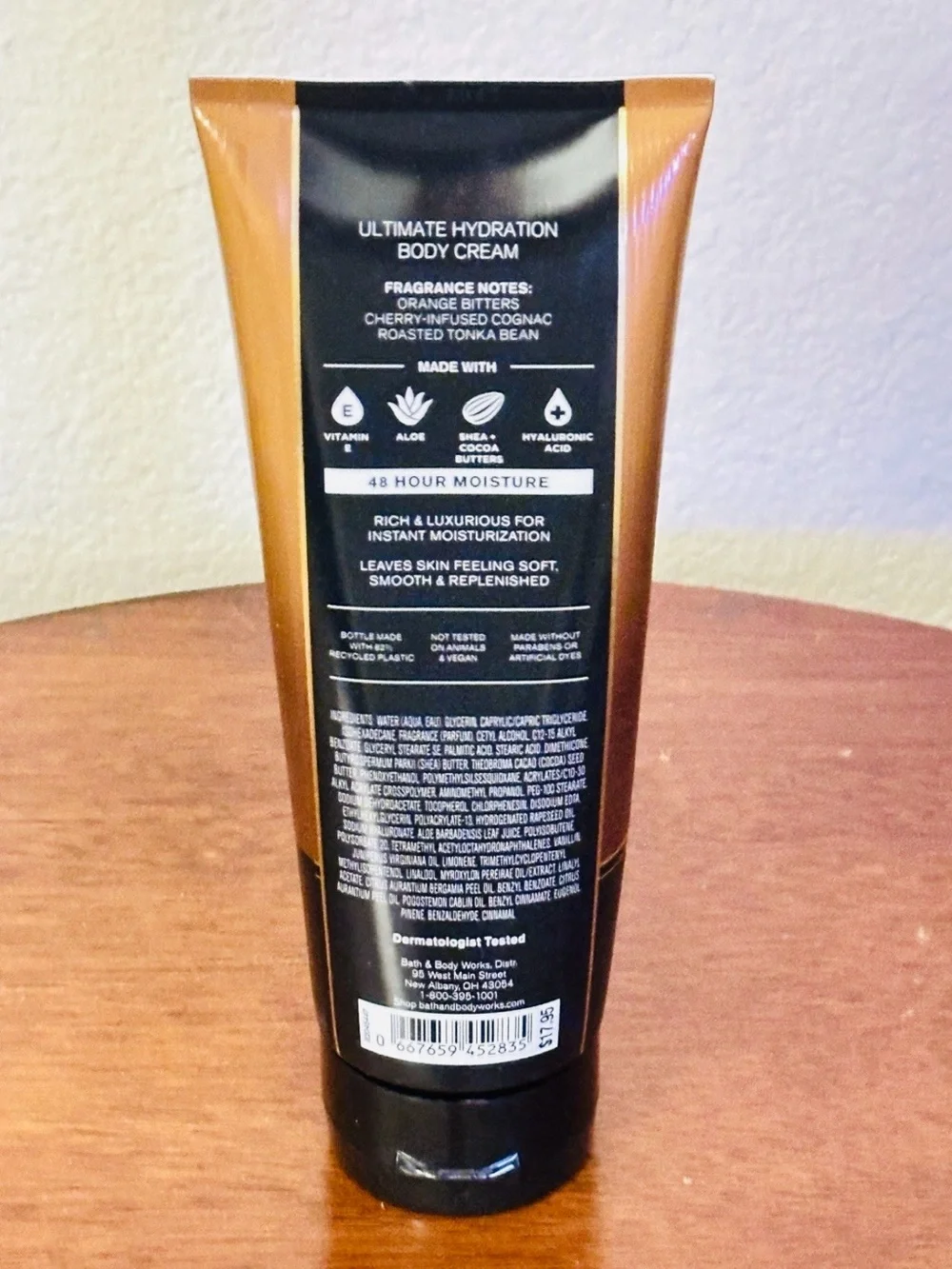 Bath & Body Works Crafted Cognac Men's Body Cream - Brown & Black
